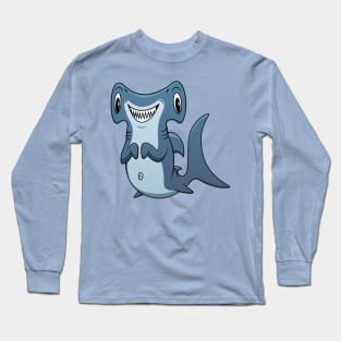 Cartoon Hammerhead Shark Long Sleeve T-Shirt